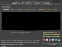 Tablet Screenshot of beautyink.ca